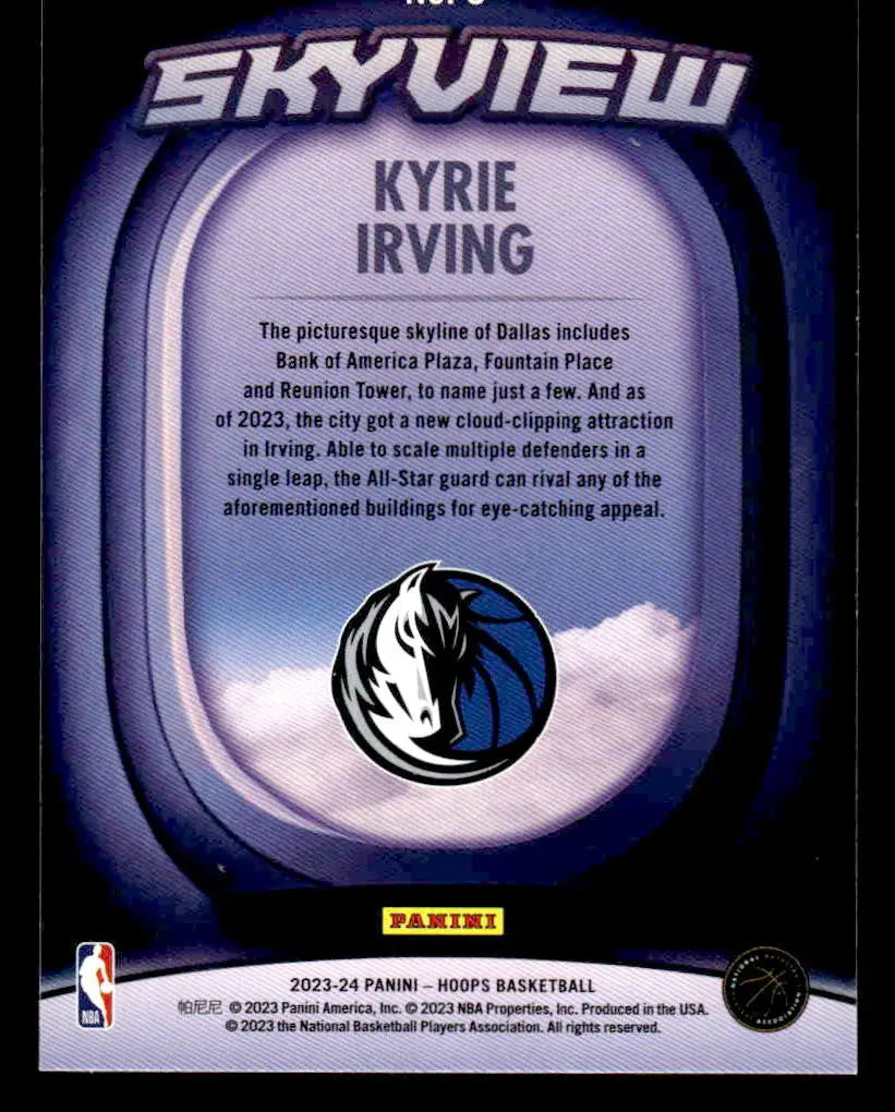 2023-24 Hoops Winter #6 Kyrie Irving Skyview Dallas Mavericks - Basketball Card Single
