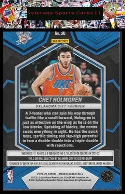 2023-24 Panini Mosaic #30 Chet Holmgren - Basketball Card Single