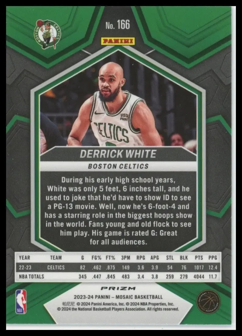 2023-24 Panini Mosaic - Derrick White #166 Reactive Blue Mosaic Prizm