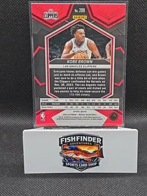 2023-24 Panini Mosaic - Rookies Kobe Brown #209 Reactive Blue Mosaic Prizm (RC) - Basketball Card Single