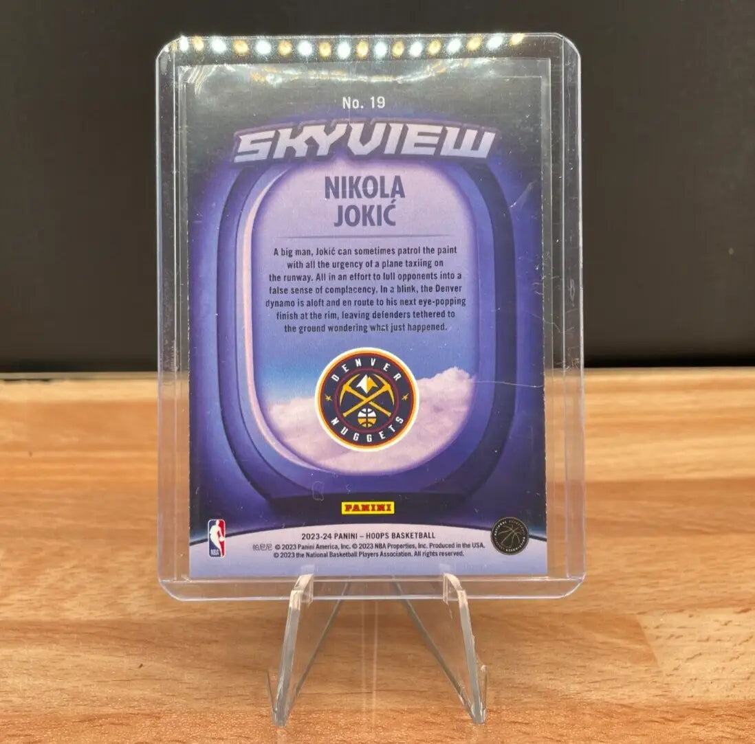 Nikola Jokić NBA Hoops Skyview card from 2023-24 for Denver Nuggets fans