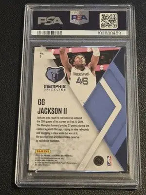 2023-24 Panini Phoenix #1 GG Jackson II Instant Phenom Phoenix Red Ice PSA 9 - Basketball Card Single