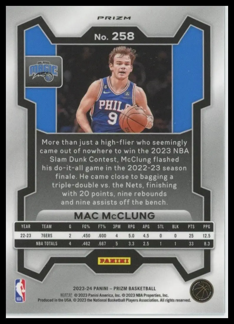 2023-24 Panini Prizm - Mac McClung #258 Green Prizm