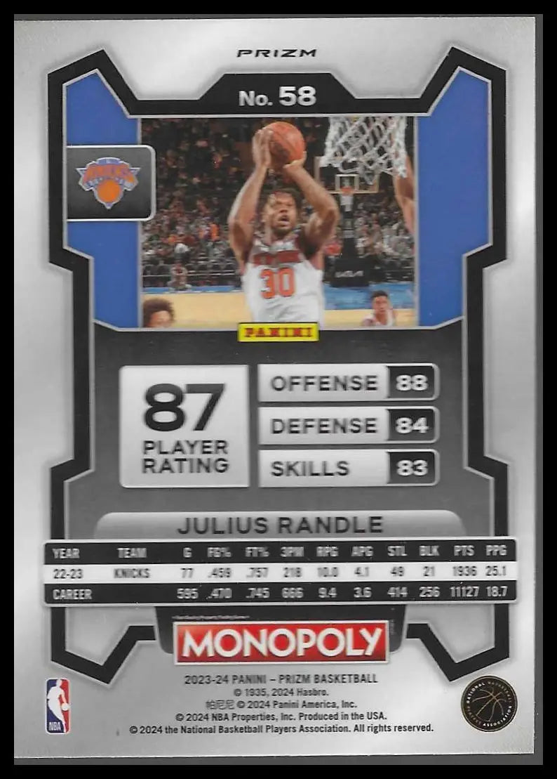2023-24 Panini Prizm Monopoly #57 Brandon Ingram Purple - Basketball Card Single