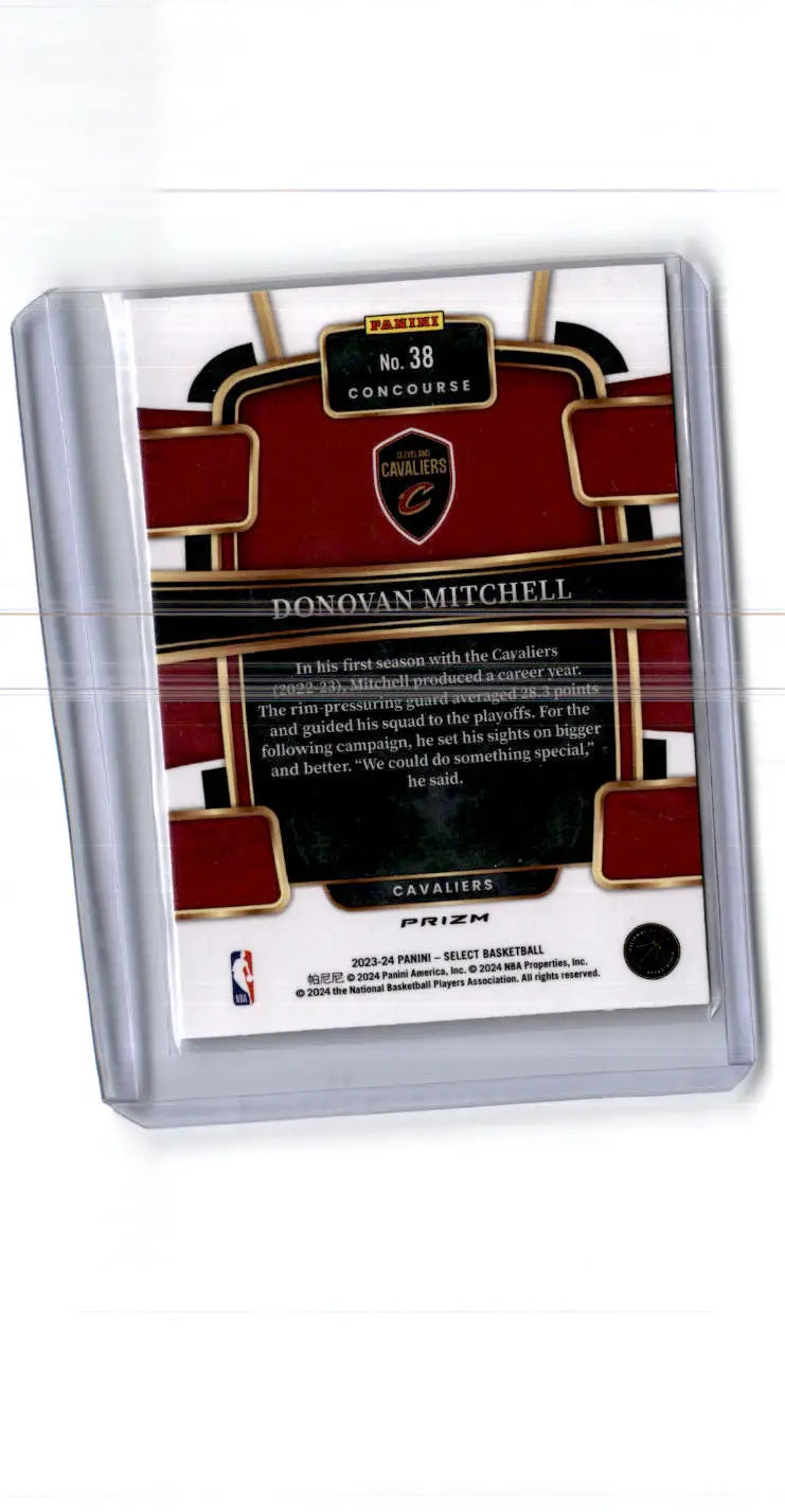 2023-24 Panini Select #38 Donovan Mitchell Silver Prizms - Basketball Card Single