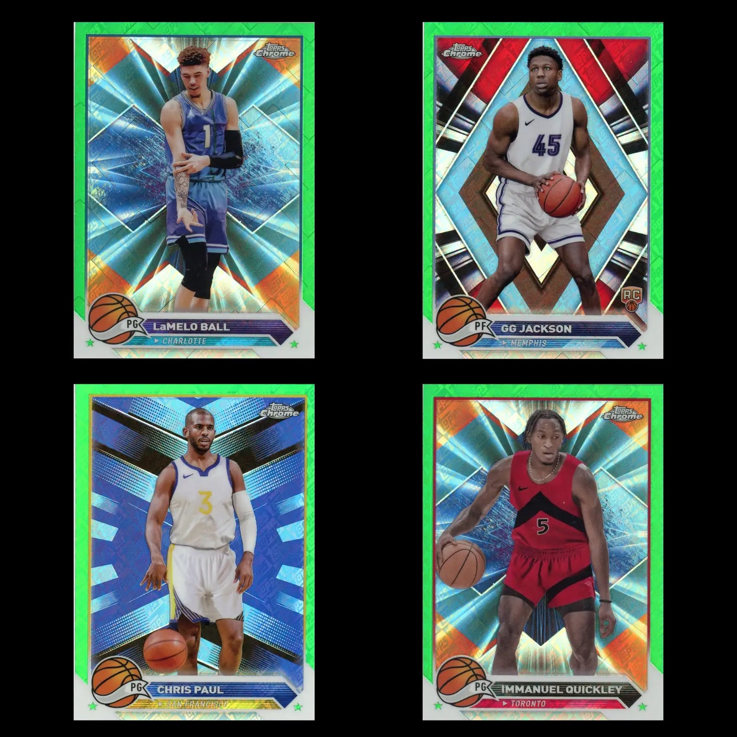 2023-24 Topps Chrome Green Topps Refractor #1 - 190 Complete Your Set You Pick - Baseball Card Single
