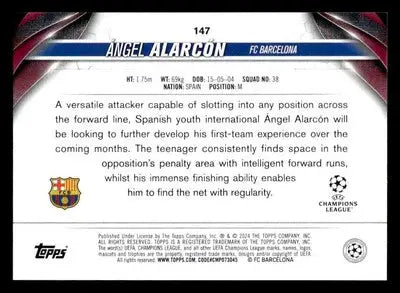 2023-24 Topps Jade Edition UEFA Club Competitions #147 Ángel Alarcón - Soccer Card Single