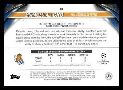 2023-24 Topps Jade Edition UEFA Club Competitions #18 Mohamed-Ali Cho - Other