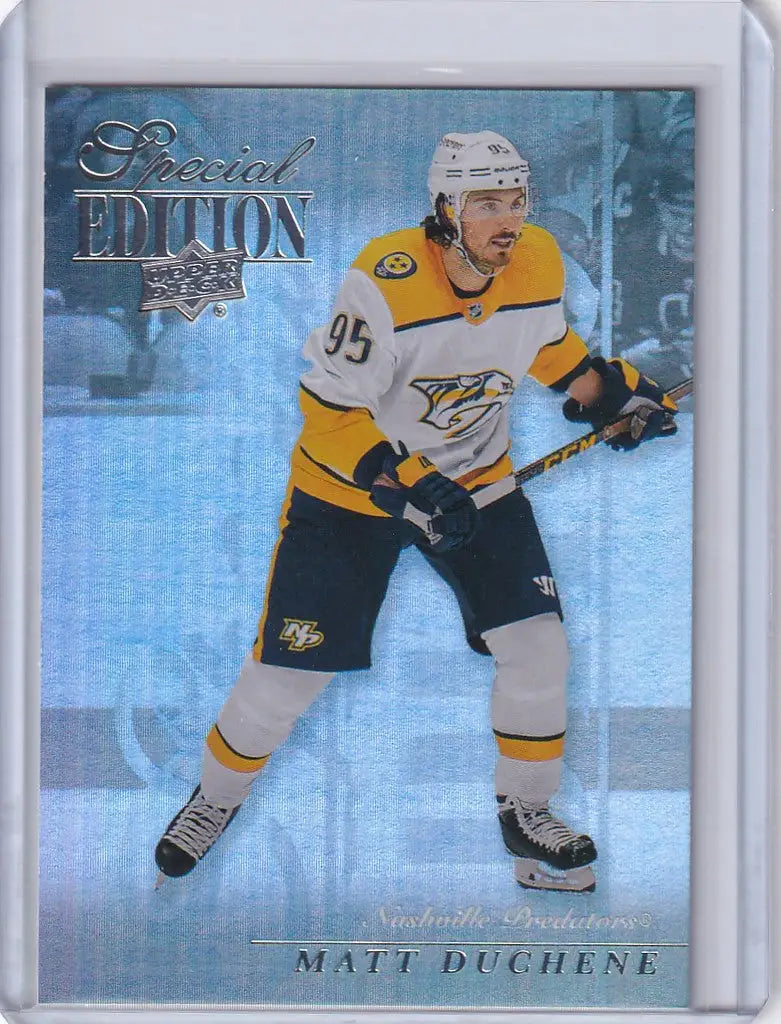 Hockey trading card of Matt Duchene in Nashville Predators jersey, Upper Deck Series