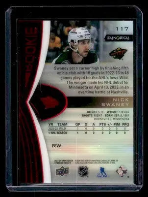 2023-24 Upper Deck Synergy #117 Nick Swaney Red - Hockey Card Single