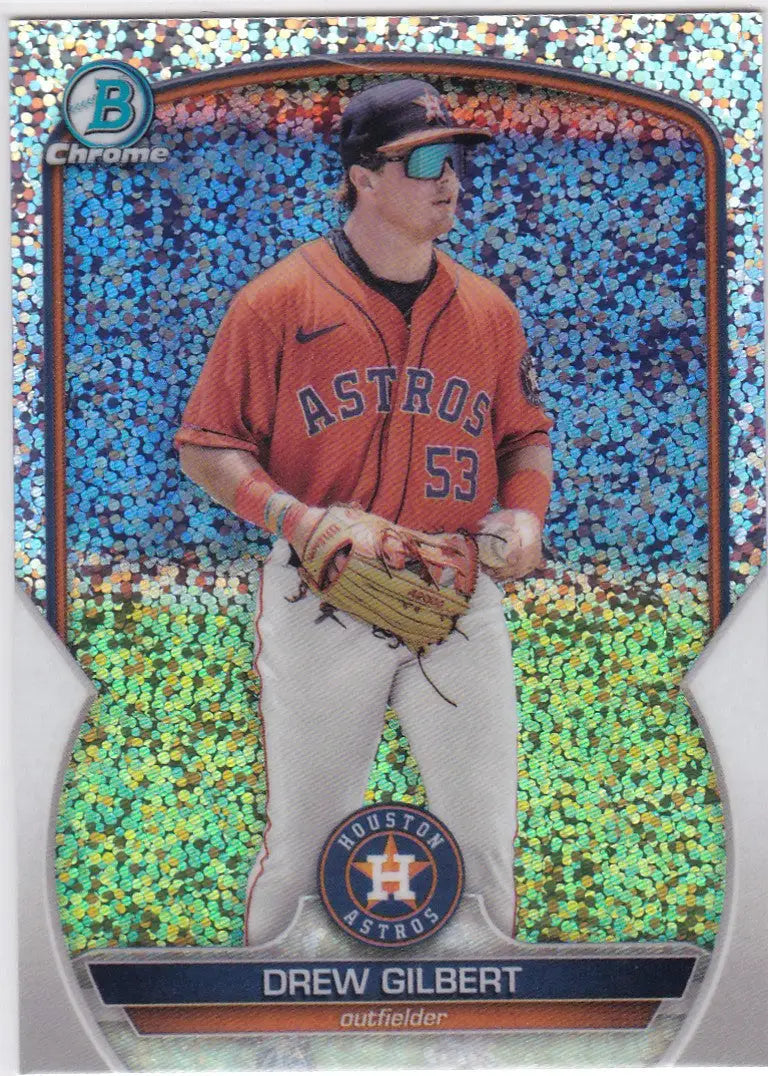 Drew Gilbert baseball card from Bowman Chrome 2023 Houston Astros series