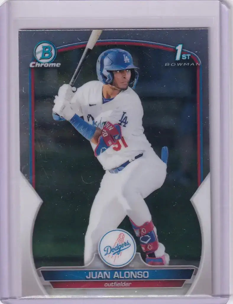 2023 Bowman Chrome #BCP137 Juan Alonso Los Angeles Dodgers - Baseball Card Single