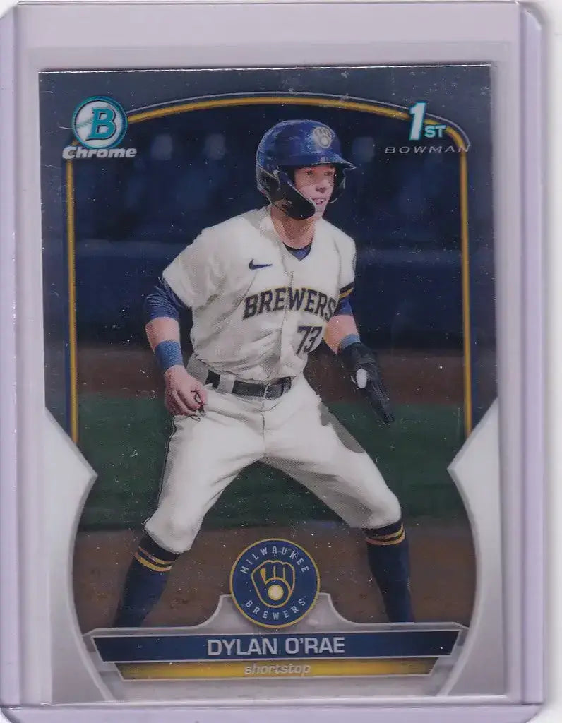 2023 Bowman Chrome #BCP143 Dylan O’Rae Milwaukee Brewers - Baseball Card Single