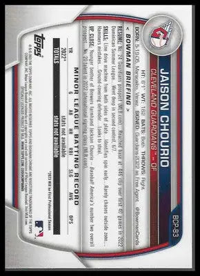 2023 Bowman Chrome Prospects #BCP-83 Jaison Chourio
