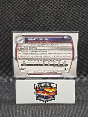 2023 Bowman Draft - Chrome Brady Smith #BDC-109 Sparkle Refractor (RC) - Baseball Card Single