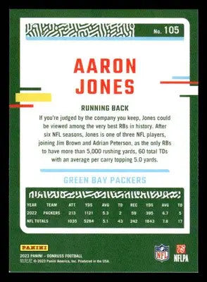 2023 Donruss #105 Aaron Jones Green Bay Packers - Football Card Single