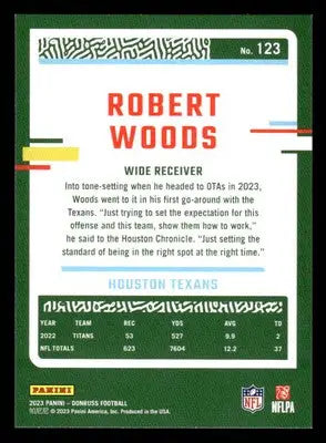 2023 Donruss #123 Robert Woods - Football Card Single