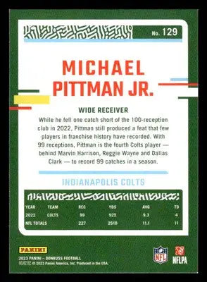 2023 Donruss #129 Michael Pittman Jr. - Football Card Single