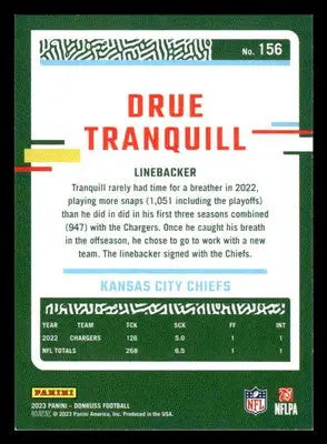 2023 Donruss #156 Drue Tranquill - Football Card Single