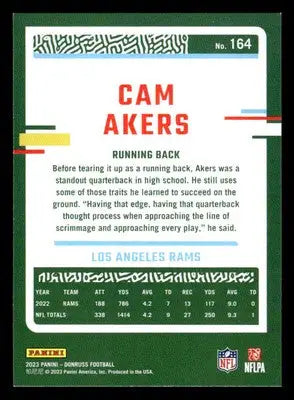 2023 Donruss #164 Cam Akers - Football Card Single