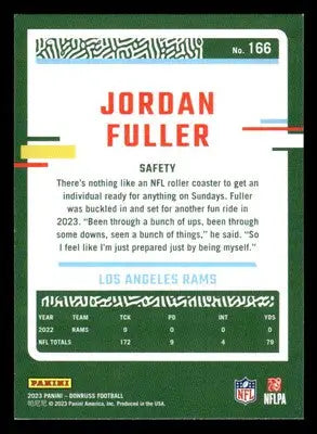 2023 Donruss #166 Jordan Fuller - Football Card Single