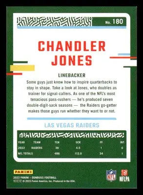 2023 Donruss #180 Chandler Jones - Football Card Single