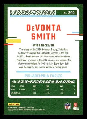 2023 Donruss #240 DeVonta Smith - Football Card Single