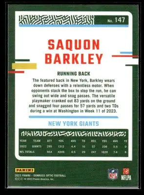 2023 Donruss Optic #147 Saquon Barkley New York Giants - Football Card Single