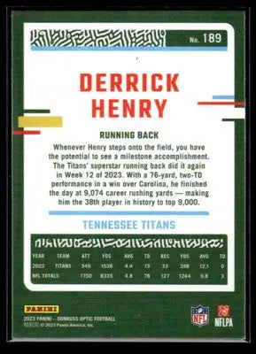 2023 Donruss Optic #189 Derrick Henry - Football Card Single