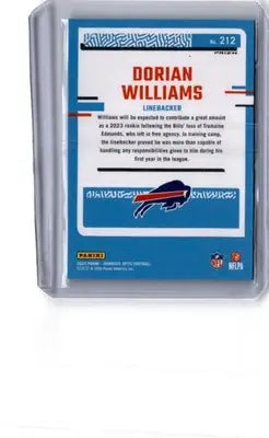 2023 Donruss Optic #212 Dorian Williams Holo - Football Card Single