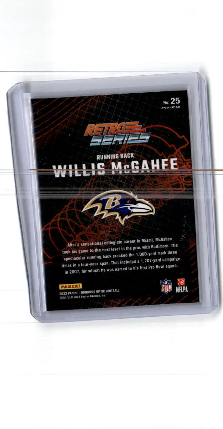 2023 Donruss Optic #25 Willis McGahee Retro Series - Football Card Single