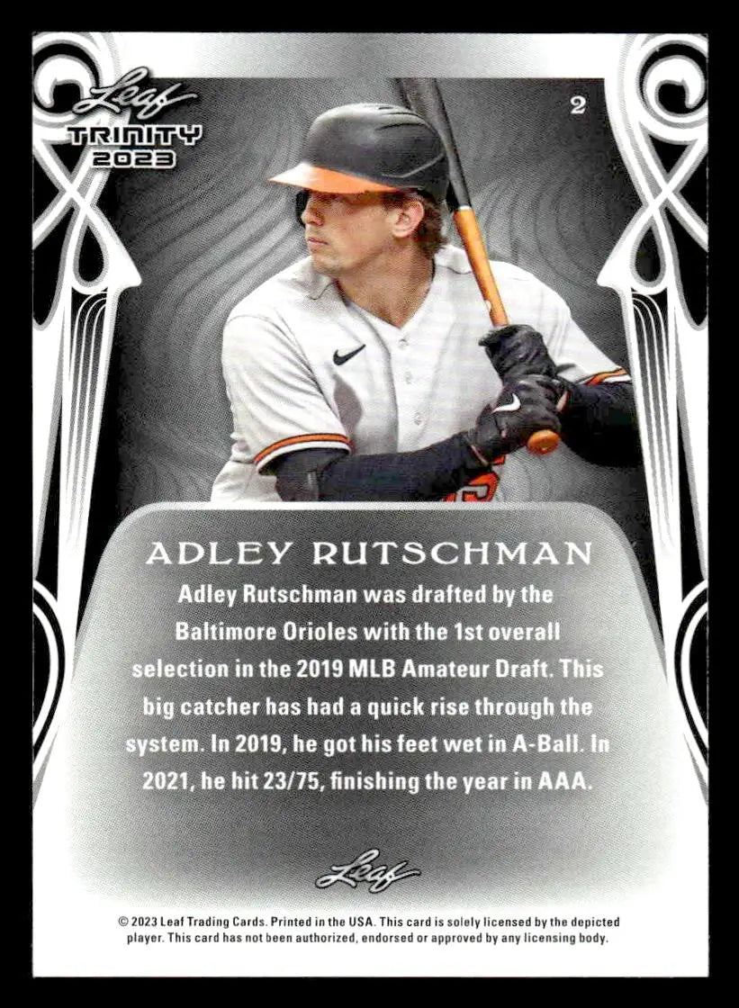 2023 Leaf Trinity #2 Adley Rutschman - Baseball Card Single