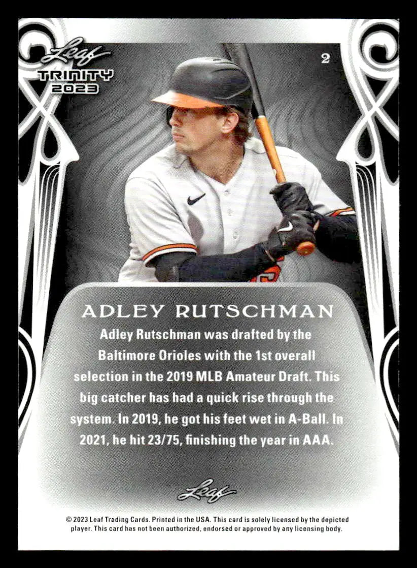 2023 Leaf Trinity #2 Adley Rutschman - Baseball Card Single