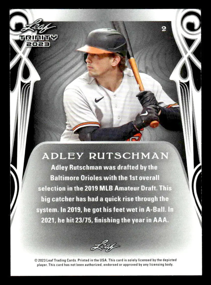 2023 Leaf Trinity #2 Adley Rutschman - Baseball Card Single