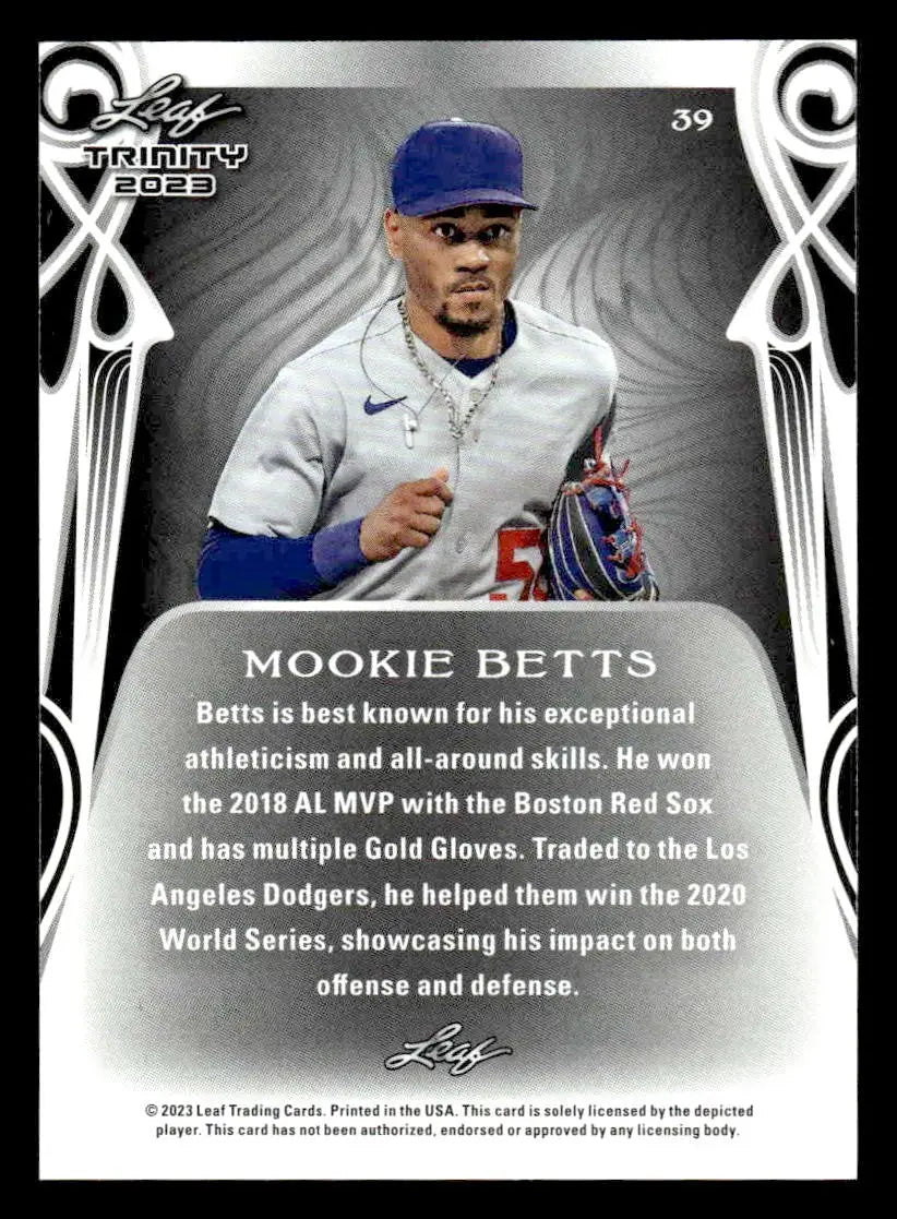 2023 Leaf Trinity #39 Mookie Betts - Baseball Card Single