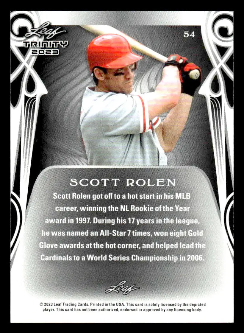 2023 Leaf Trinity #54 Scott Rolen - Baseball Card Single