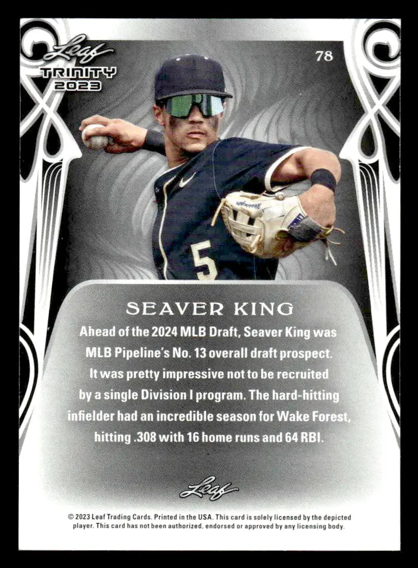 2023 Leaf Trinity #78 Seaver King - Baseball Card Single