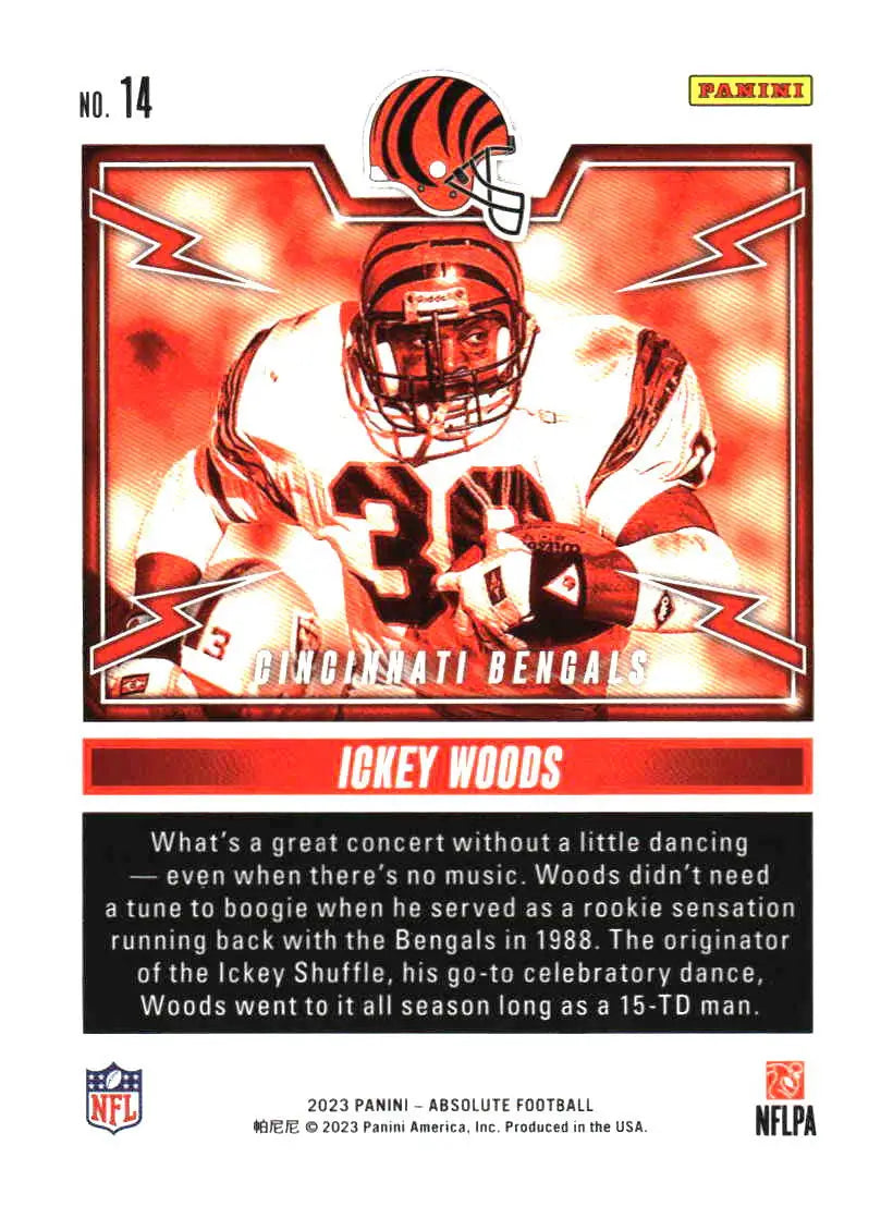2023 Panini Absolute #14 Ickey Woods Rock Out - Football Card Single