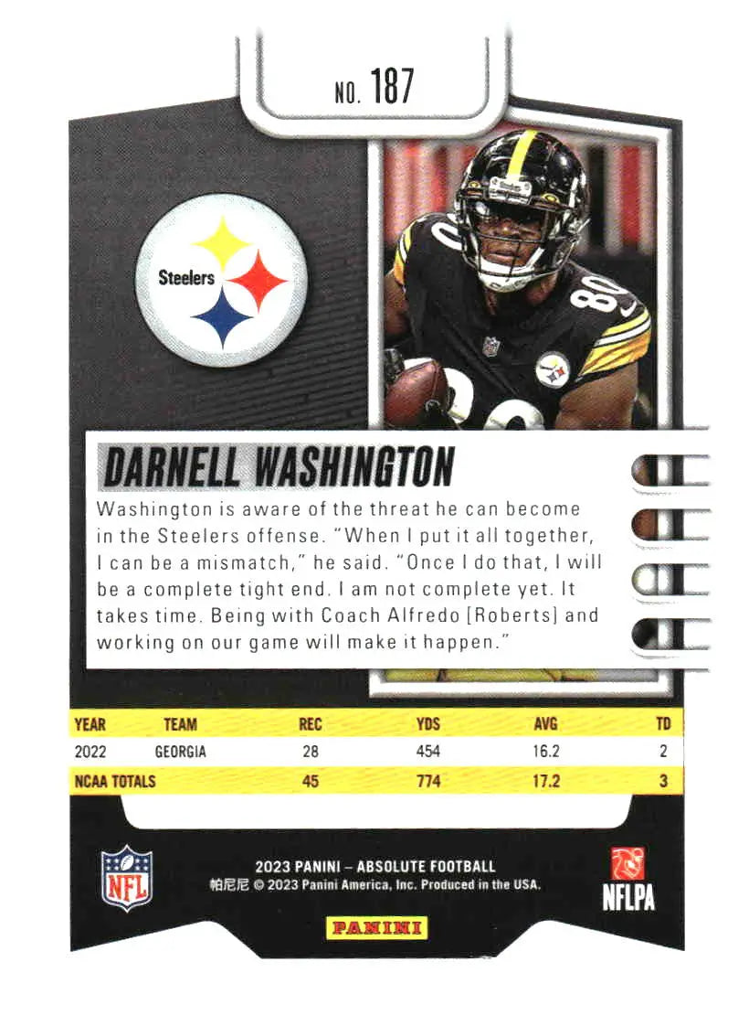 2023 Panini Absolute #187 Darnell Washington Retail - Football Card Single