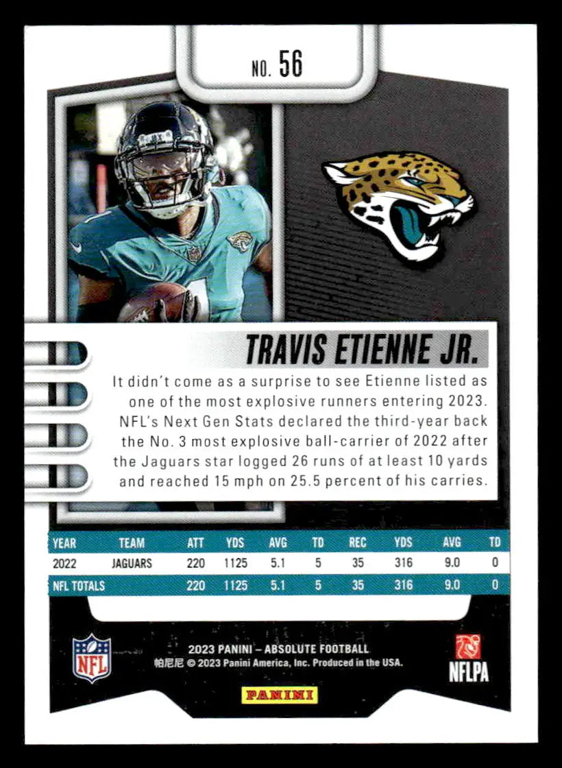 2023 Panini Absolute #56 Travis Etienne Jr. Retail - Football Card Single