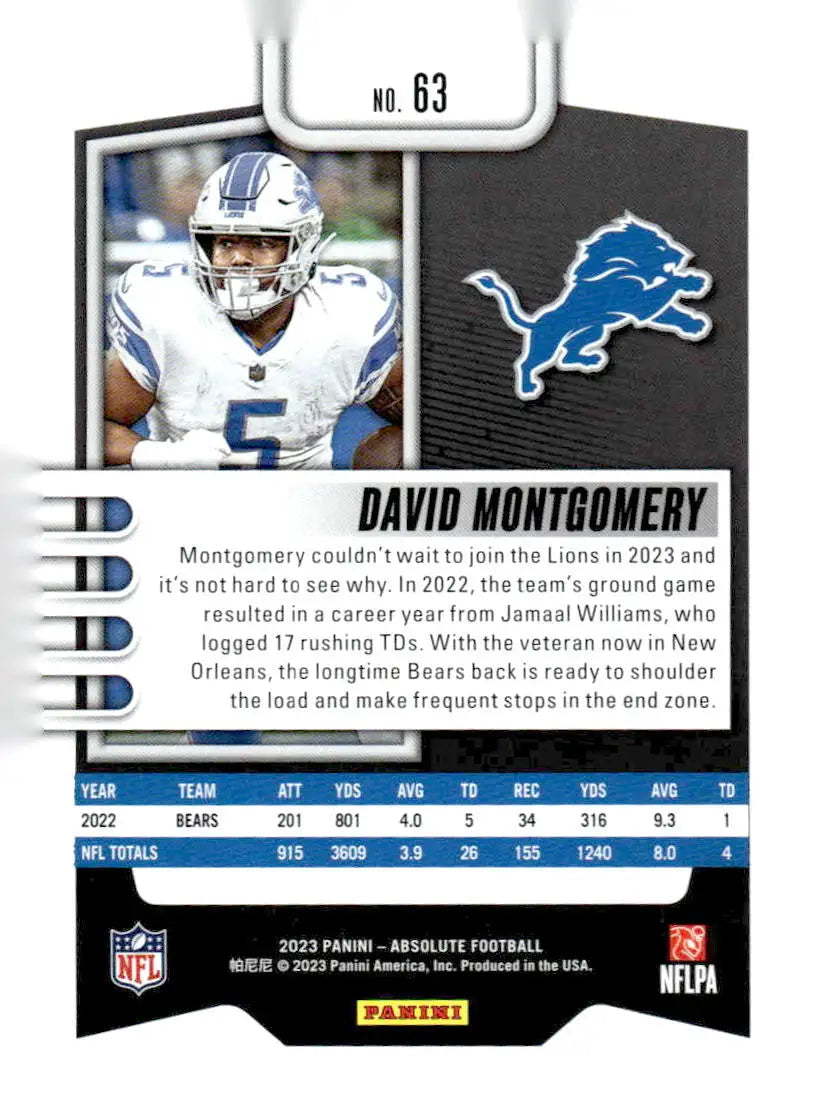 2023 Panini Absolute #63 David Montgomery Retail - Football Card Single