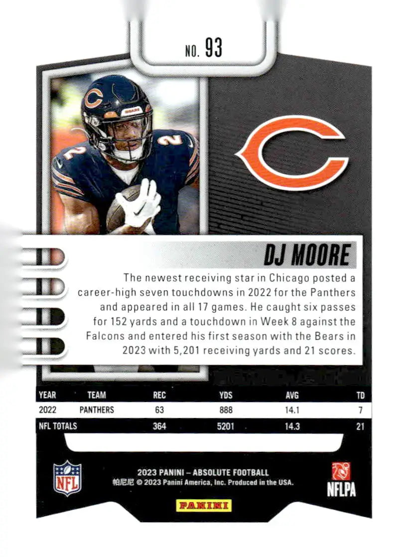 2023 Panini Absolute #93 DJ Moore Retail - Football Card Single
