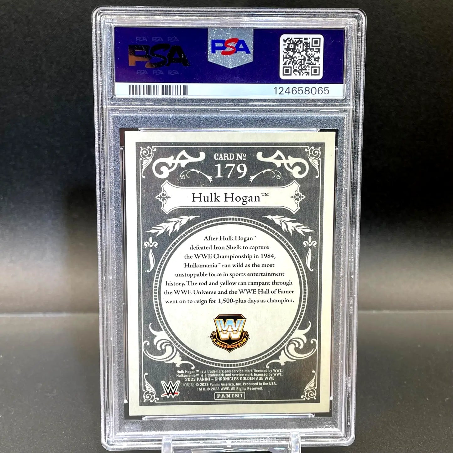 2023 Panini Chronicles WWE Hulk Hogan PSA 10 #179 - Trading Card