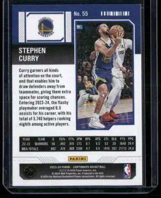 2023 Panini Contenders Basketball Stephen Curry #No. 55 Season Ticket - Basketball Card Single