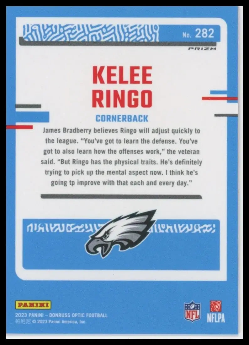 2023 Panini Donruss Optic Pink Rookie Kelee Ringo #282 Philadelphia Eagles Card - Football Card Single