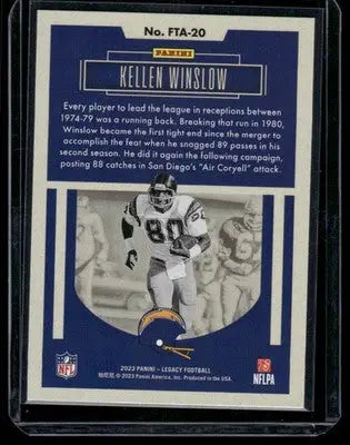 2023 Panini Legacy Football Kellen Winslow #FTA-20 Football - Football Card Single