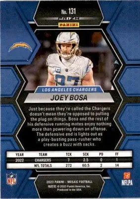 2023 Panini Mosaic #131 Joey Bosa Silver - Football Card Single