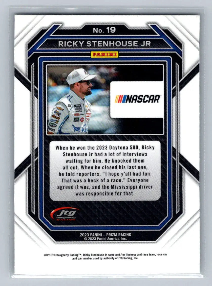 2023 Panini Prizm #19 Ricky Stenhouse Jr. JTG Daugherty Racing - Racing Card Single