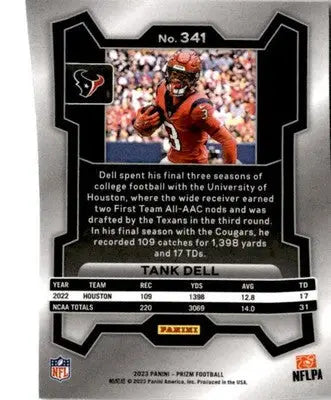 2023 Panini Prizm #341 Tank Dell - Football Card Single