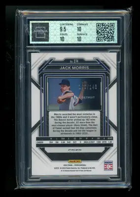 2023 Panini Prizm Blue Prizm Jack Morris #274 149/149 Baseball Arena Club 10 - Baseball Card Single